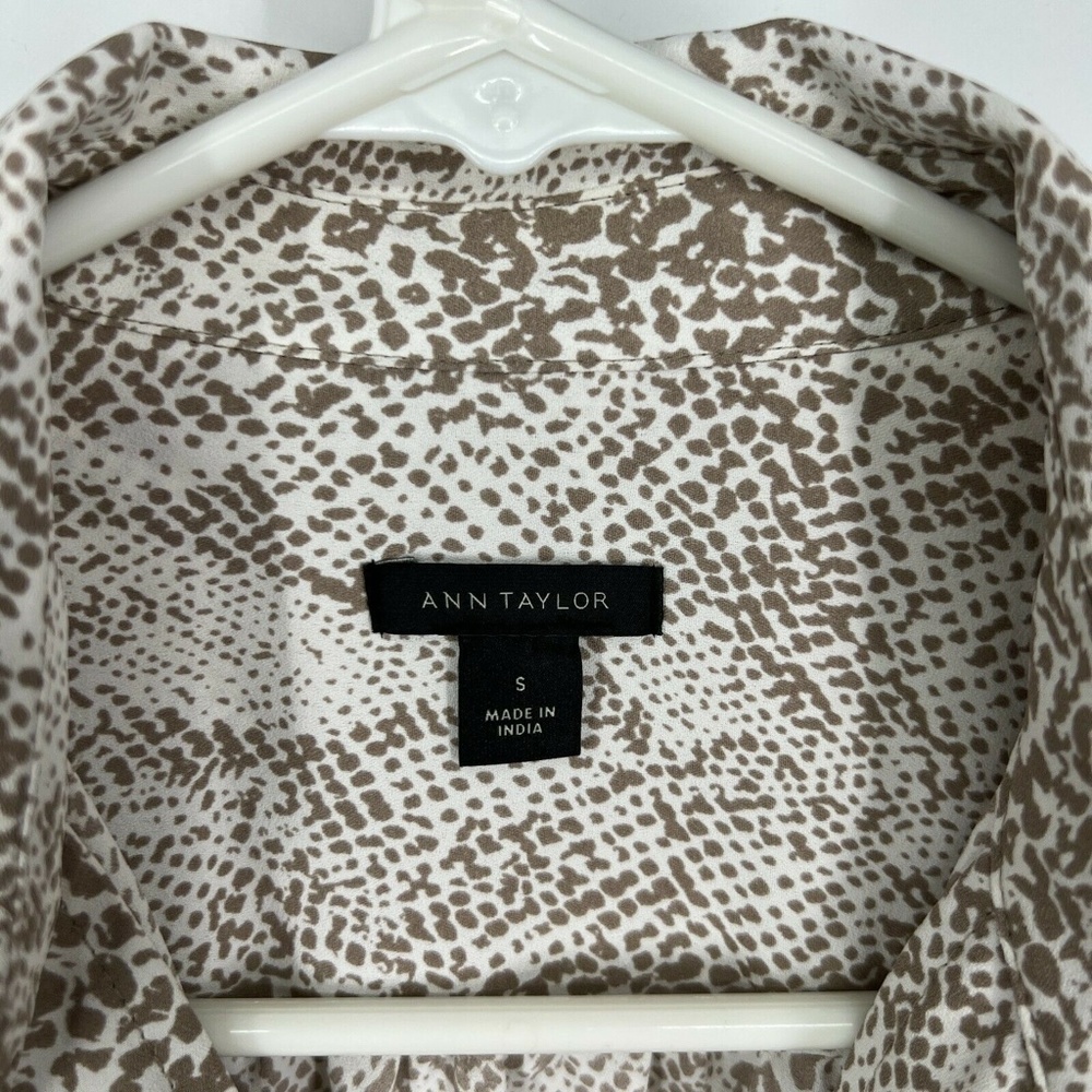 Ann Taylor Snake Pattern Button Down Camp Shirt - image 3